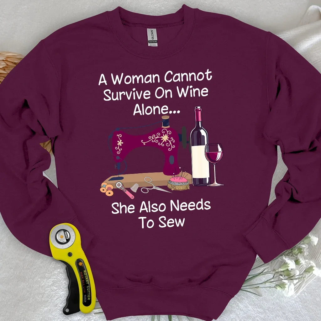 Sewing and Wining Sweatshirt