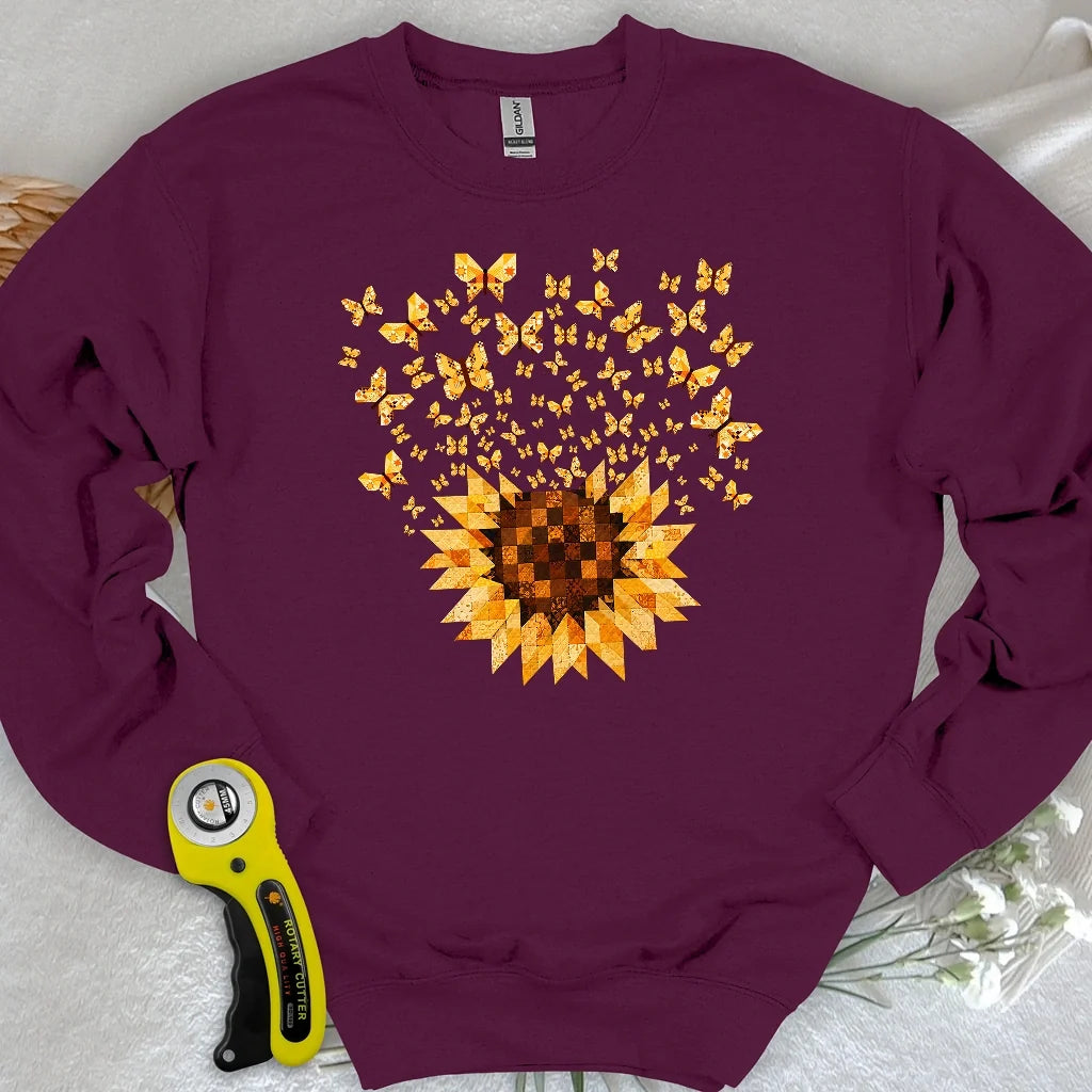 Sunflower Magic Quilt Bloom Sweatshirt