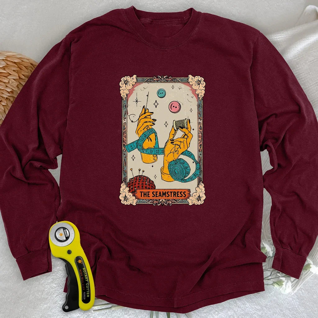 Tarot Card Seamstress Long Sleeve T-shirt