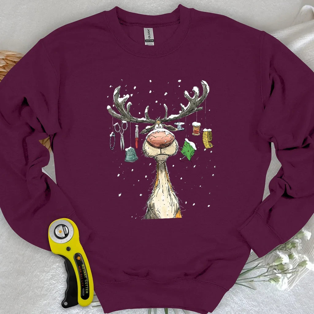 The Reindeer Quilter Sweatshirt