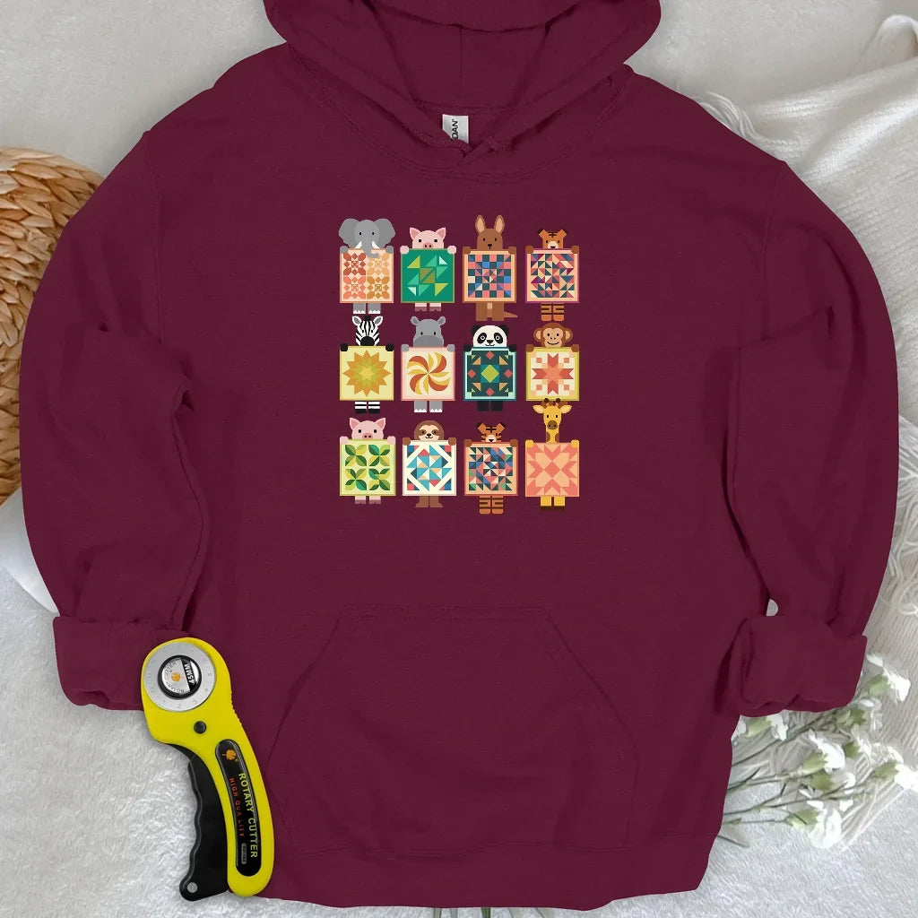 Woodland Patchwork Crew Hoodie