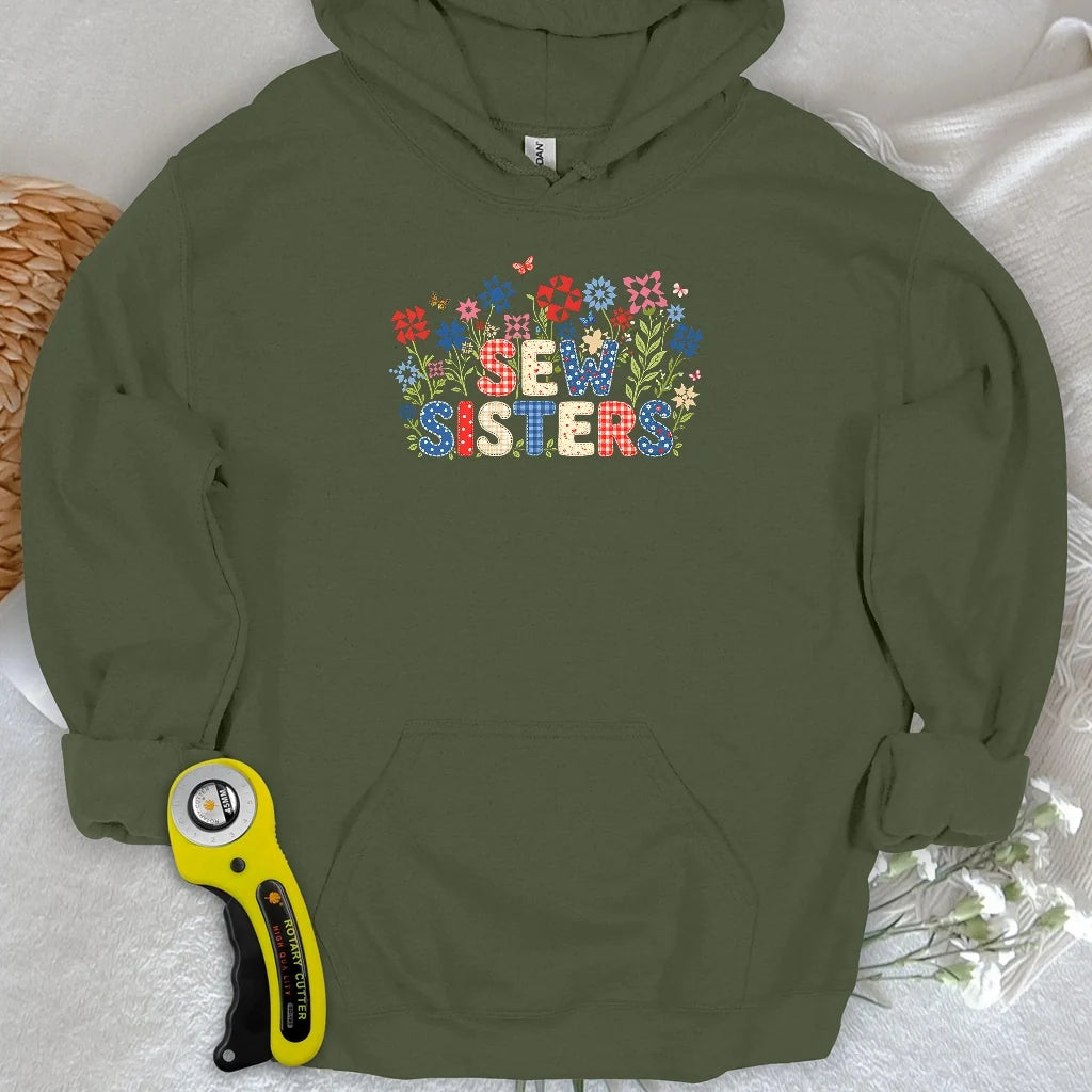 Appliqué Sew Sisters Hoodie