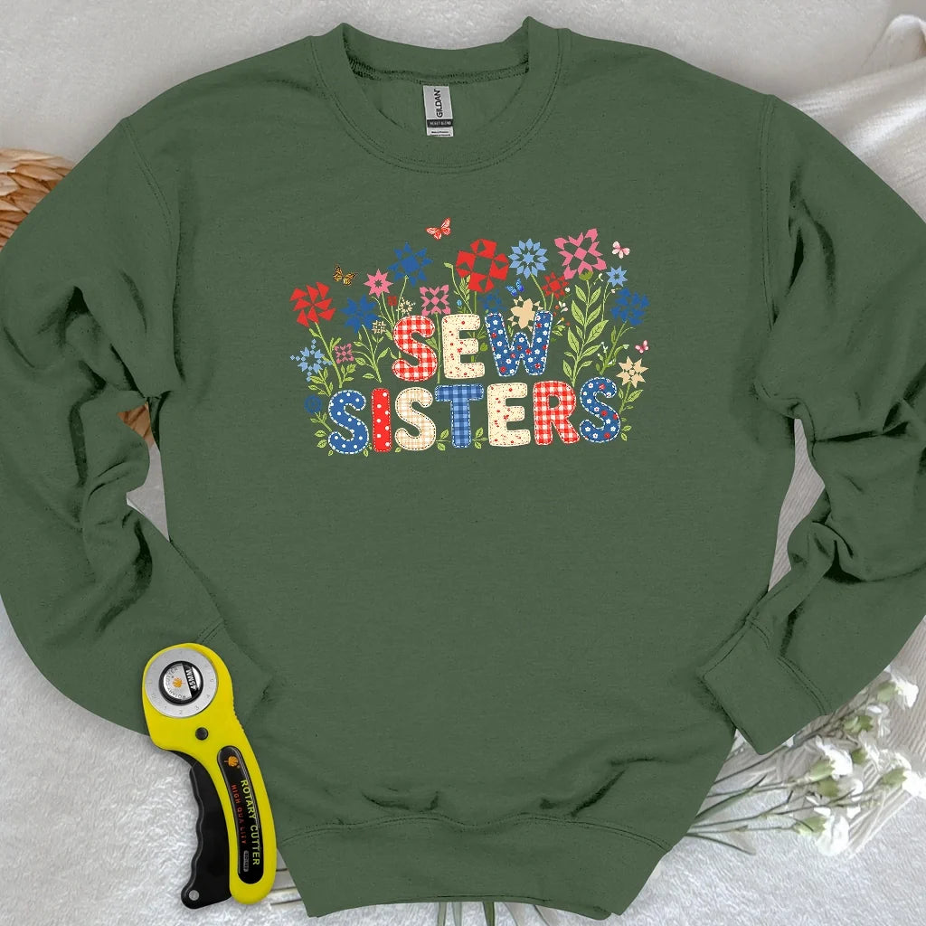 Appliqué Sew Sisters Sweatshirt