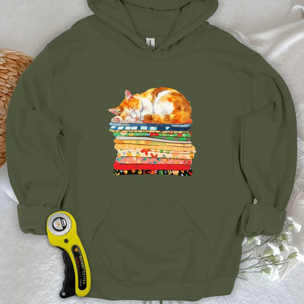 Cat And Fabric Hoodie