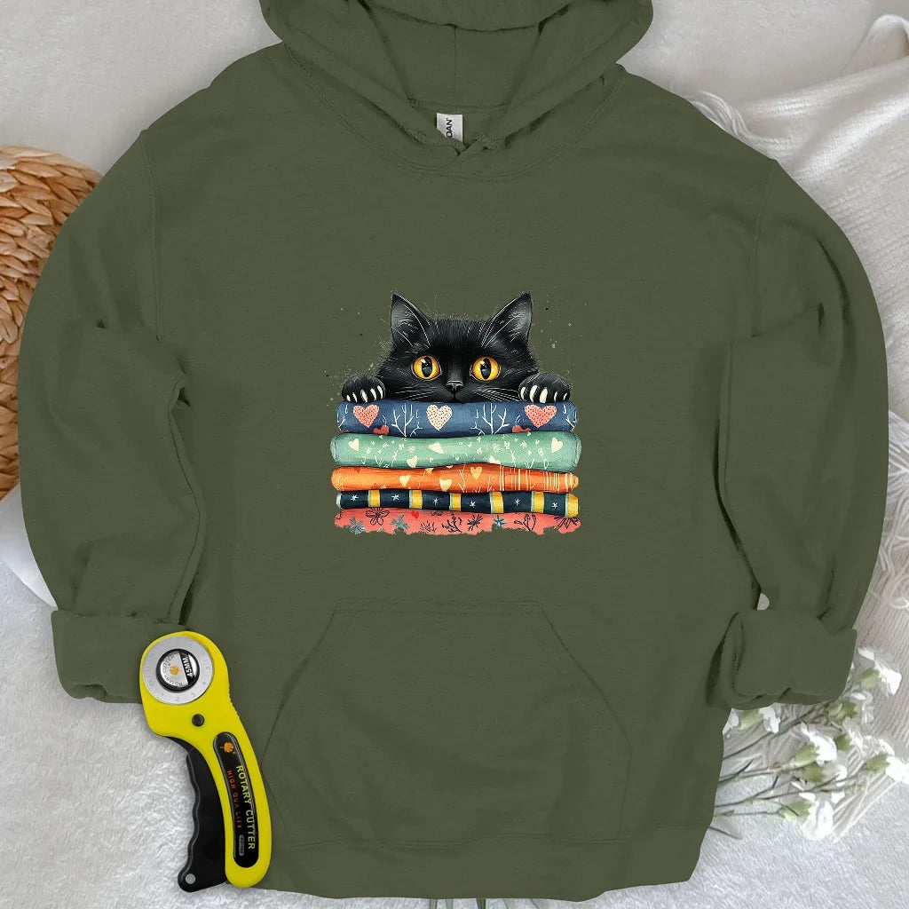 Cat On The Fabric Hoodie