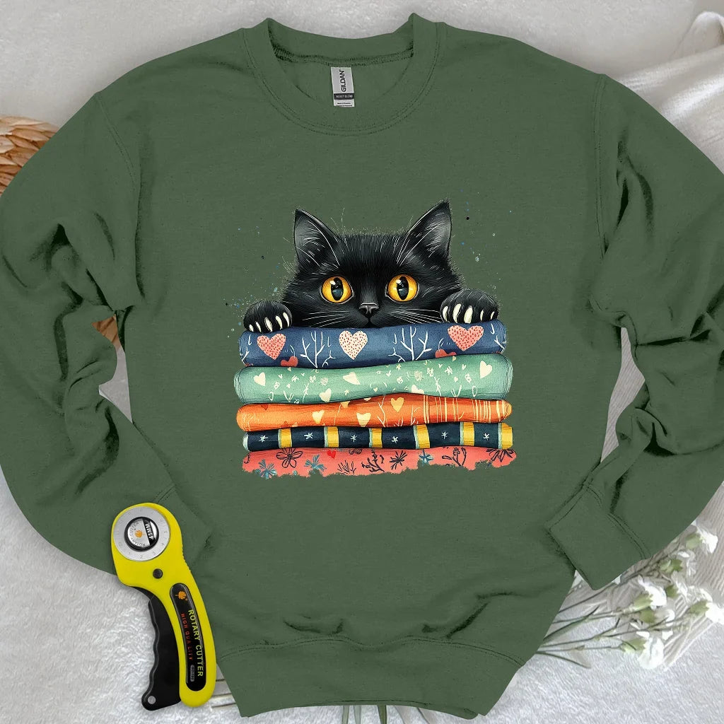Cat On The Fabric Sweatshirt