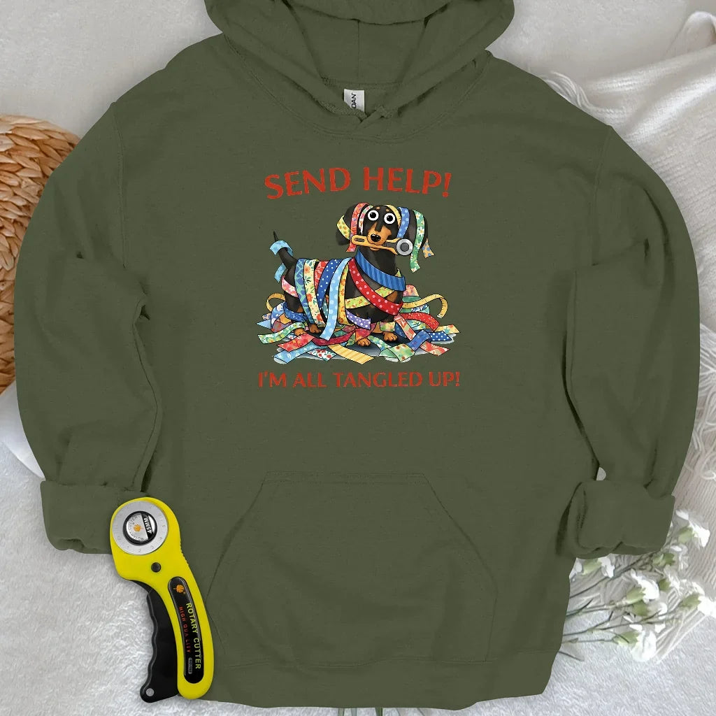 Fabric Strip Mess Hoodie