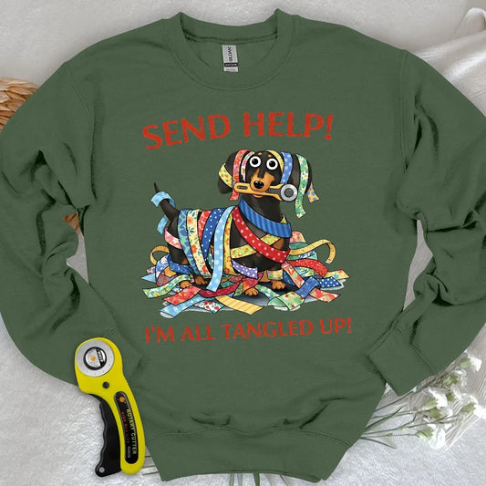 Fabric Strip Mess Sweatshirt