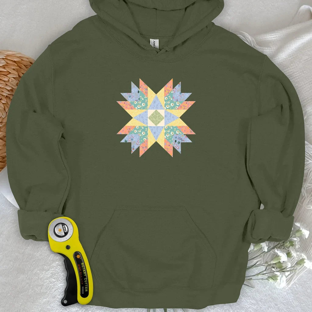 Floral Star Quilt Hoodie