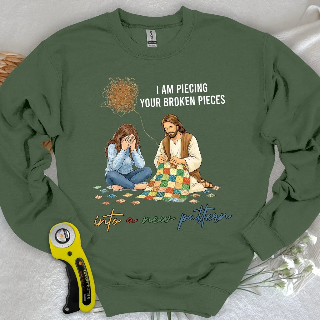God Piecing Broken Pieces Sweatshirt