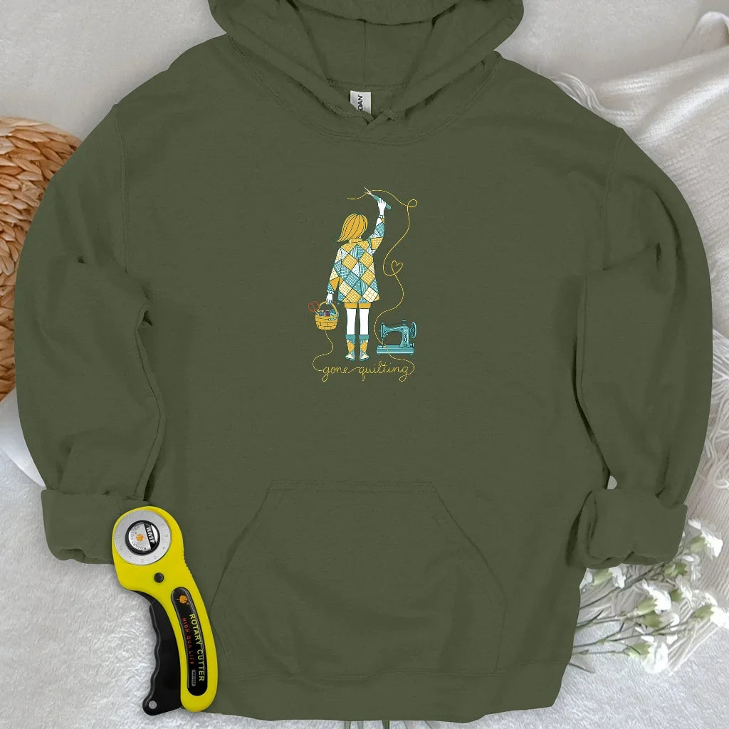 Gone quilting Hoodie