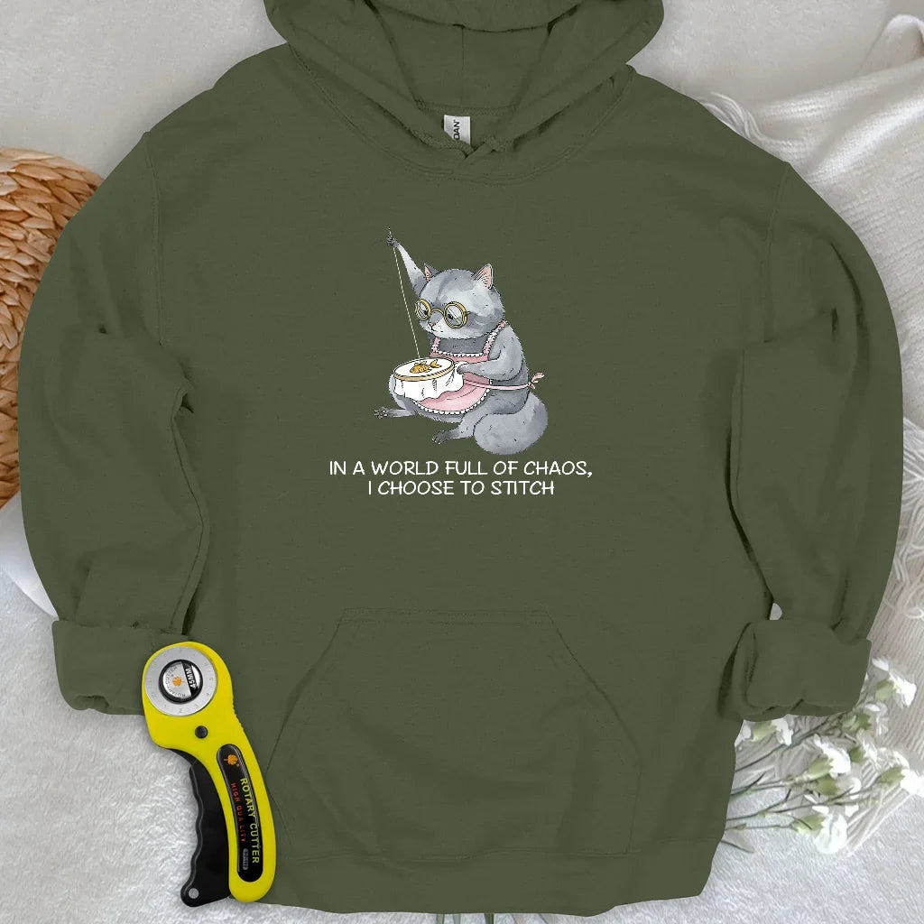 Granny Cat Sewist Hoodie