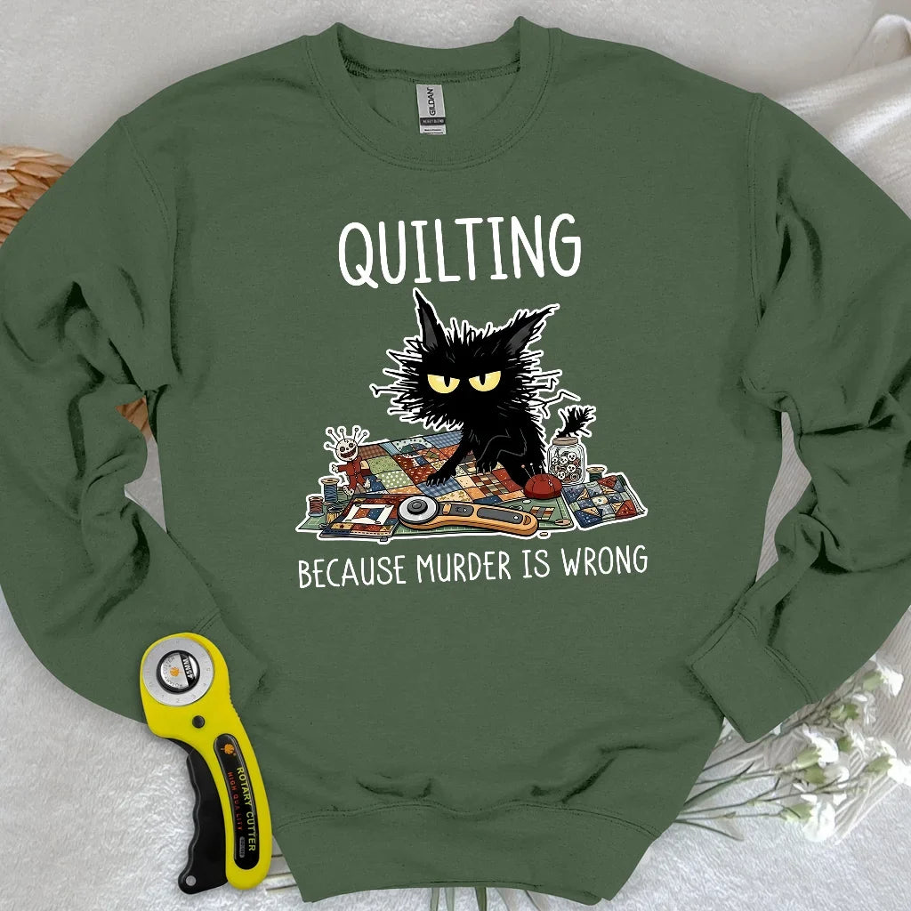 Grumpy Quilter Cat Sweatshirt