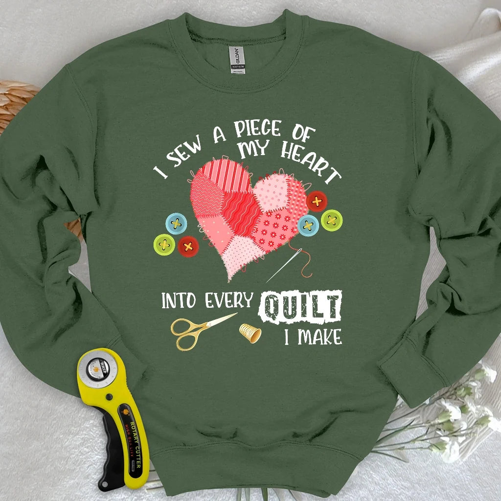 Heartstitched Quilt Love Sweatshirt