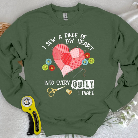 Heartstitched Quilt Love Sweatshirt
