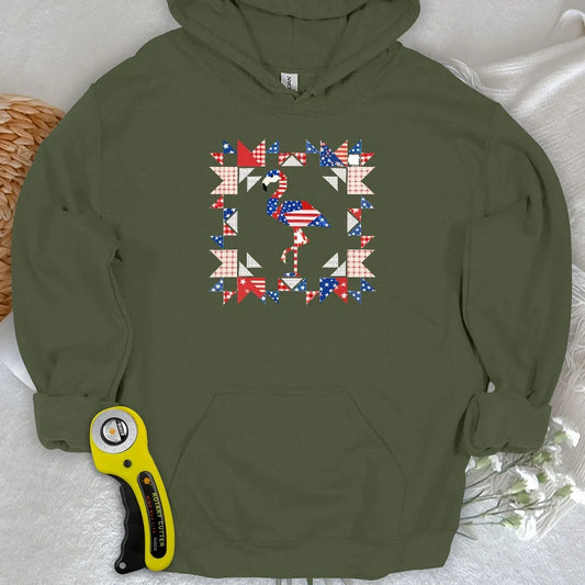 Liberty Flamingo Patchwork Hoodie