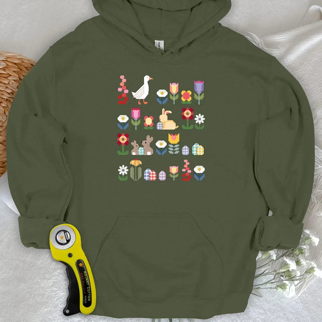 Patchwork Blooms Hoodie