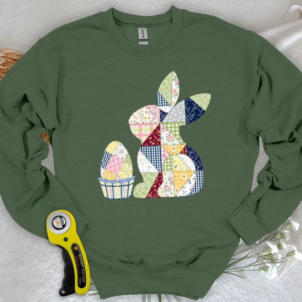 Patchwork Easter Bunny Sweatshirt