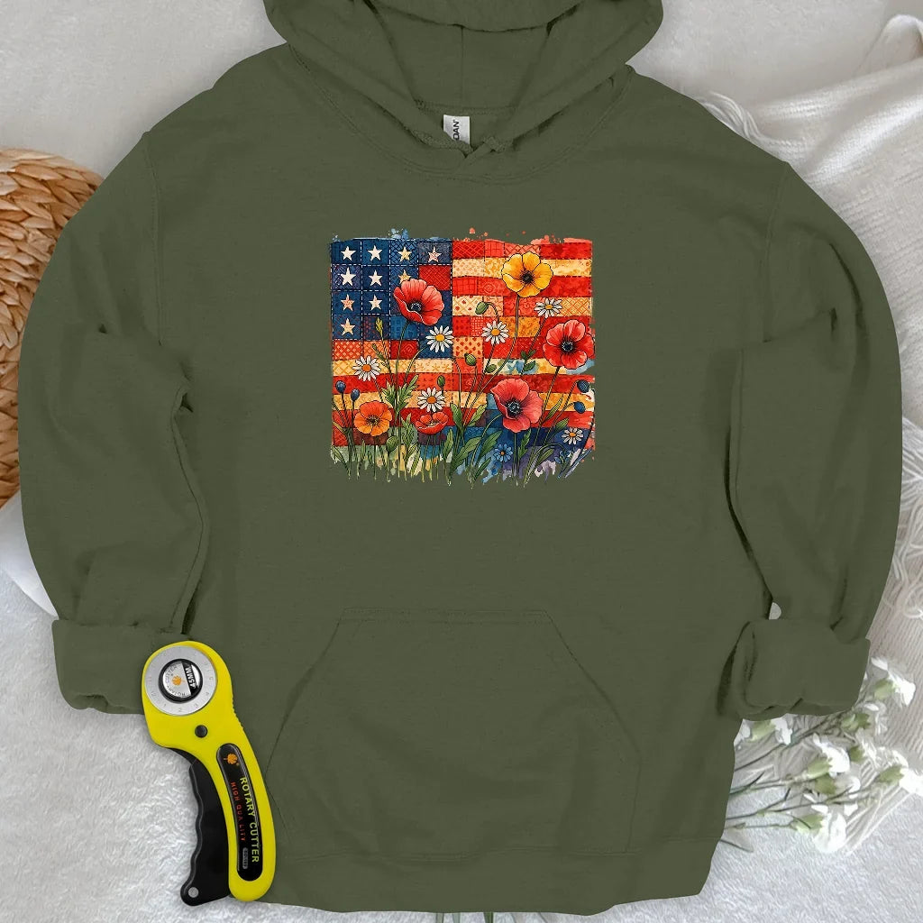 Patchwork Floral Hoodie
