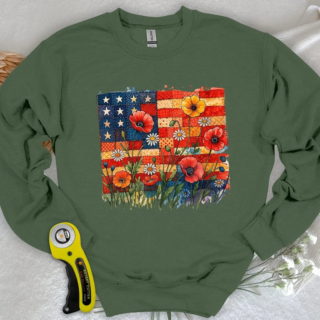 Patchwork Floral Sweatshirt