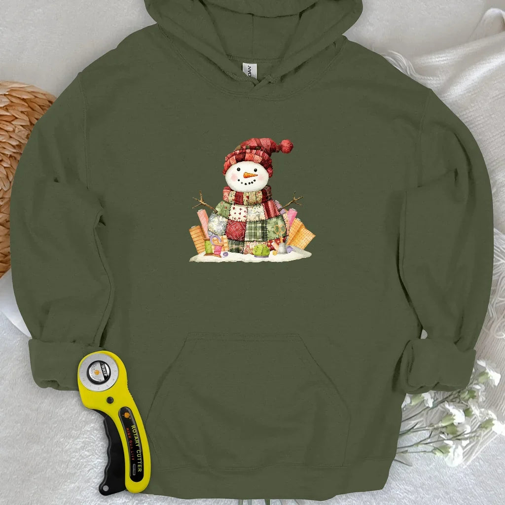Quilting Snowman Hoodie