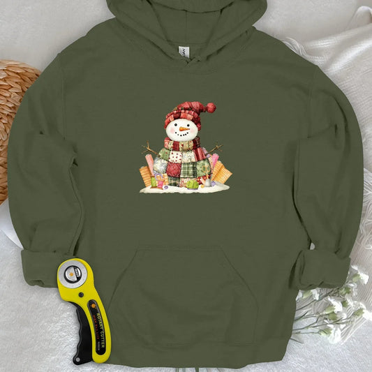 Quilting Snowman Hoodie