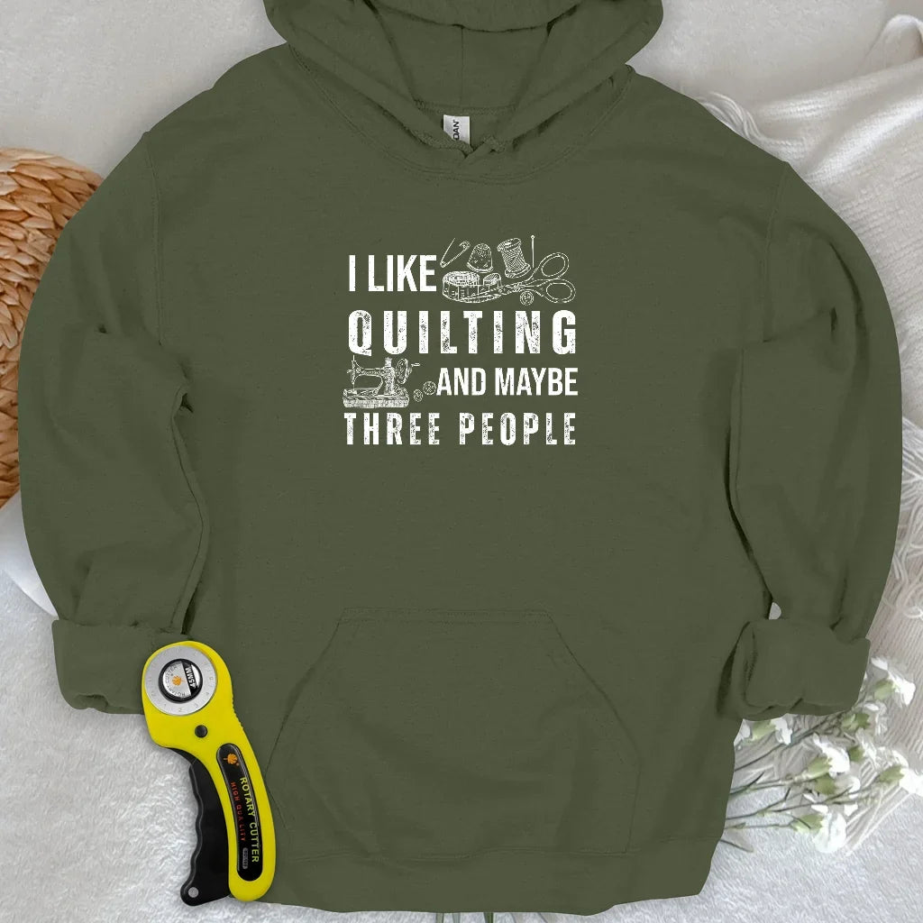 Quilting & 3 People Hoodie