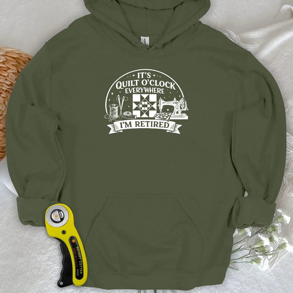 Retired Quilter Hoodie