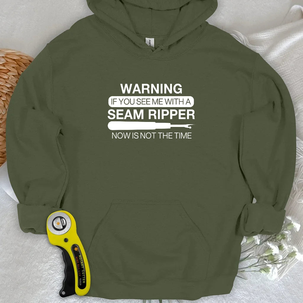 Seam Ripper Warning Hoodie