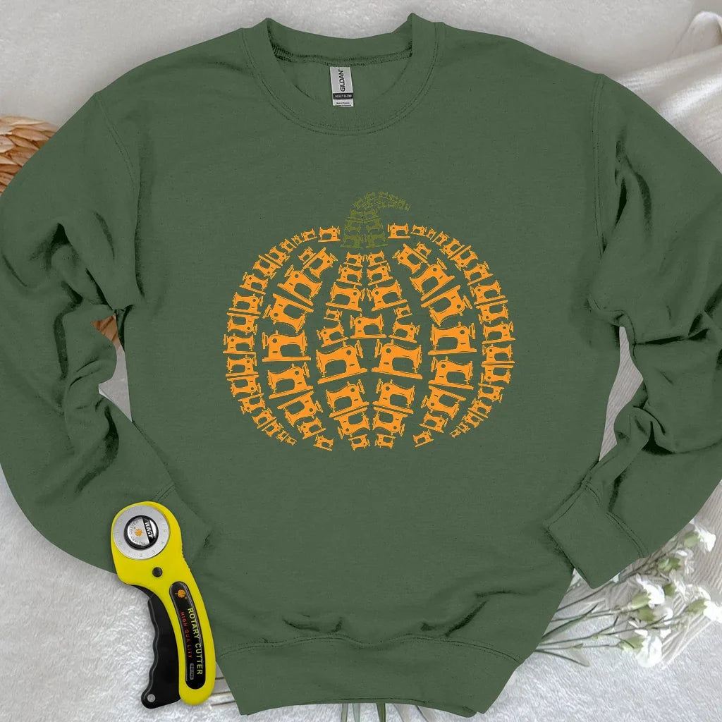 Sewing Machine Pumpkin Sweatshirt