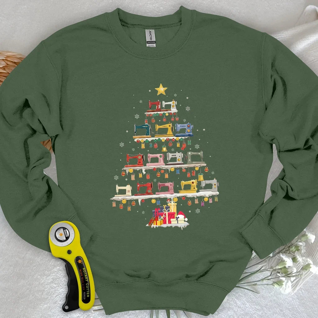 Sewing Machine Tree Sweatshirt