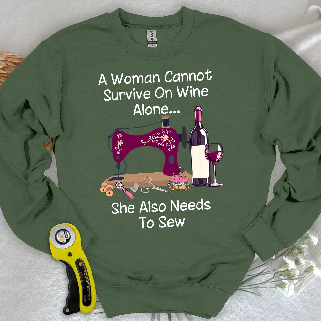 Sewing and Wining Sweatshirt