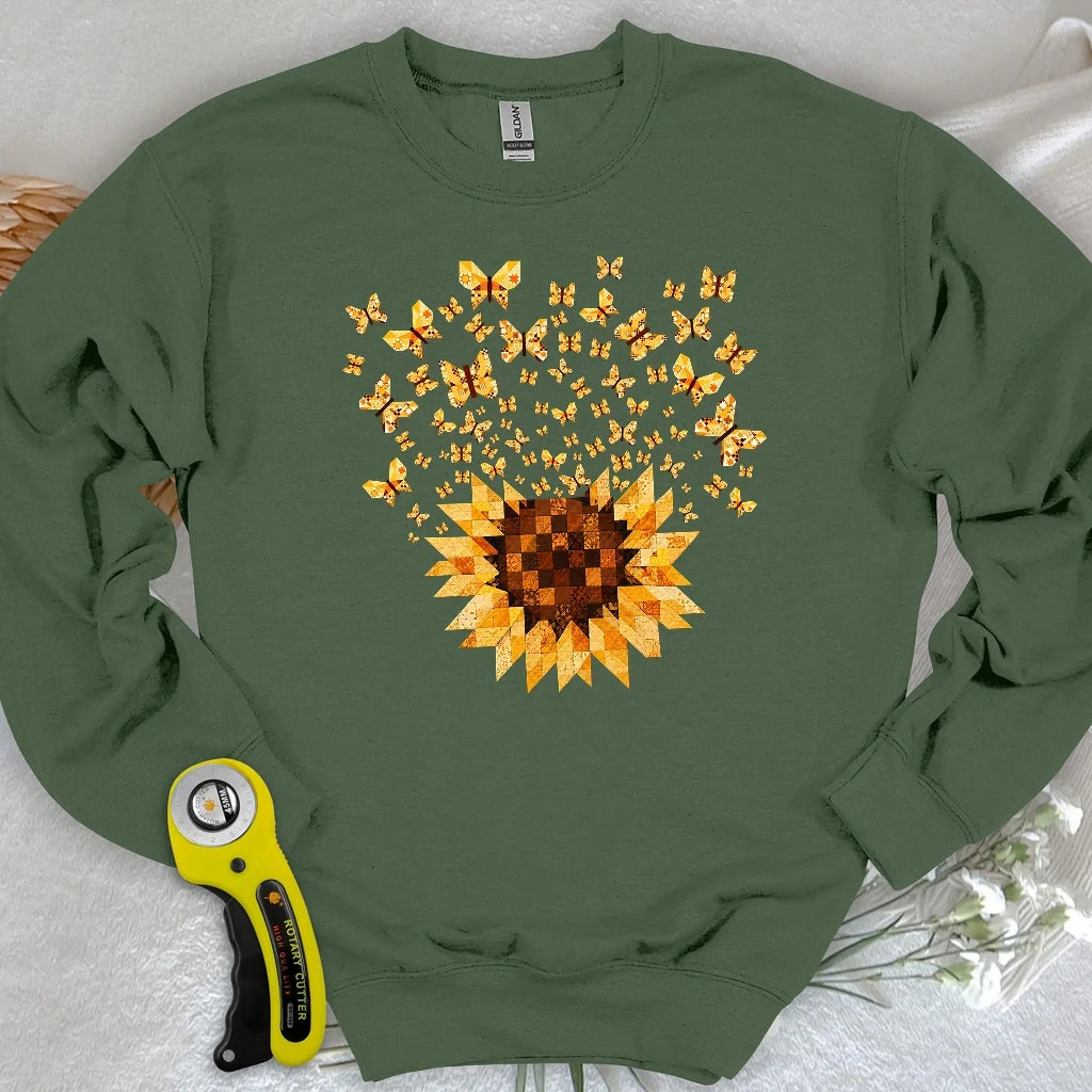 Sunflower Magic Quilt Bloom Sweatshirt