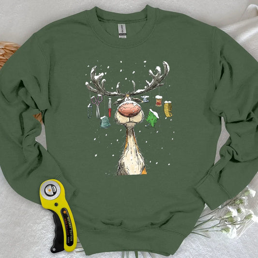 The Reindeer Quilter Sweatshirt