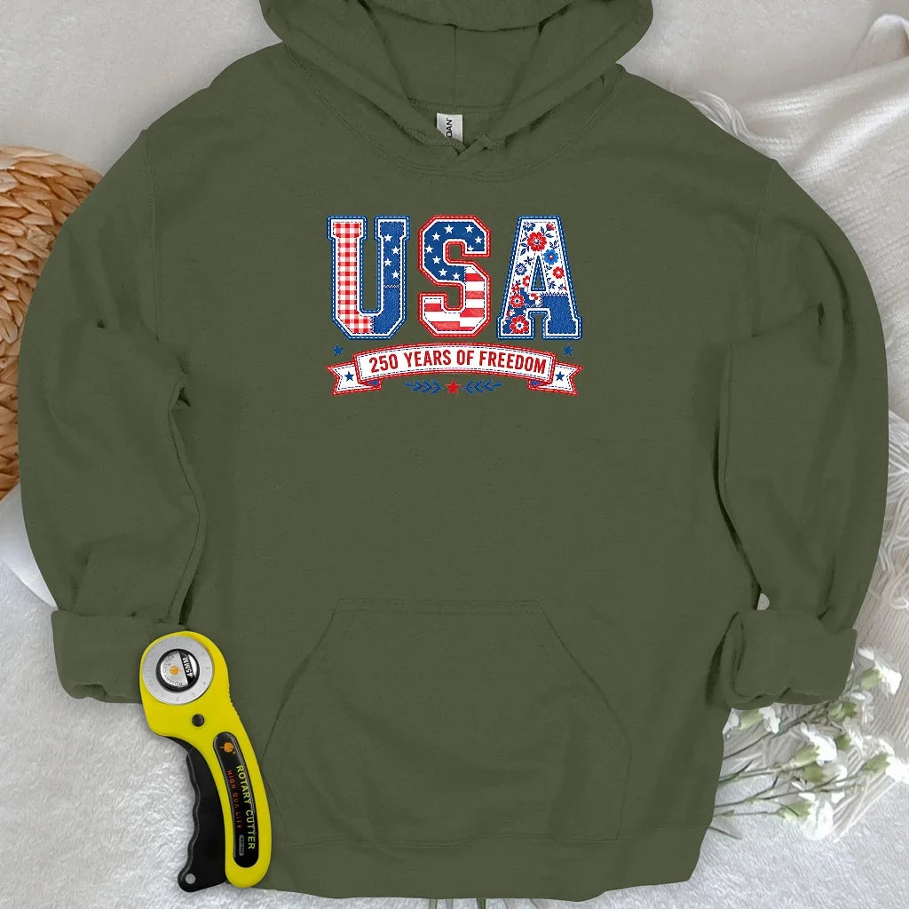USA Patchwork Freedom Hoodie