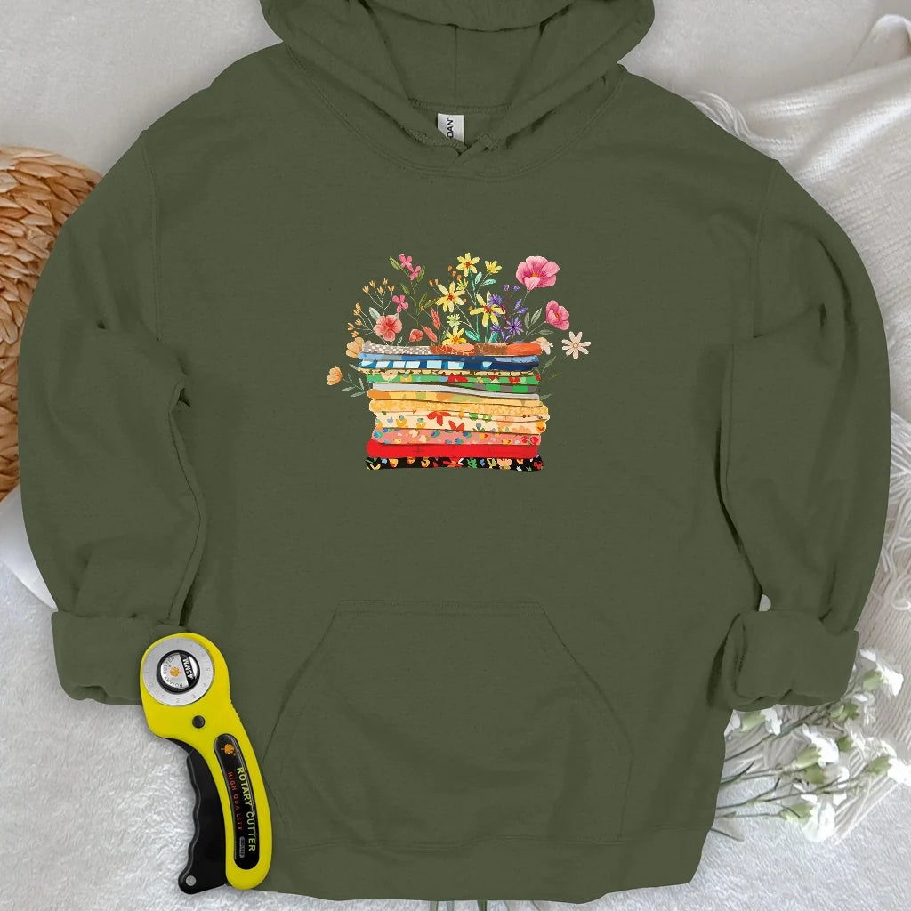 Floral Fabric Hoodie