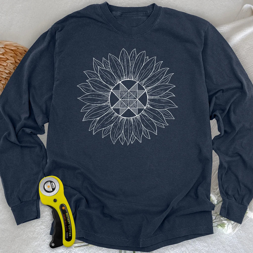 Block Sunflower Long Sleeve T-shirt