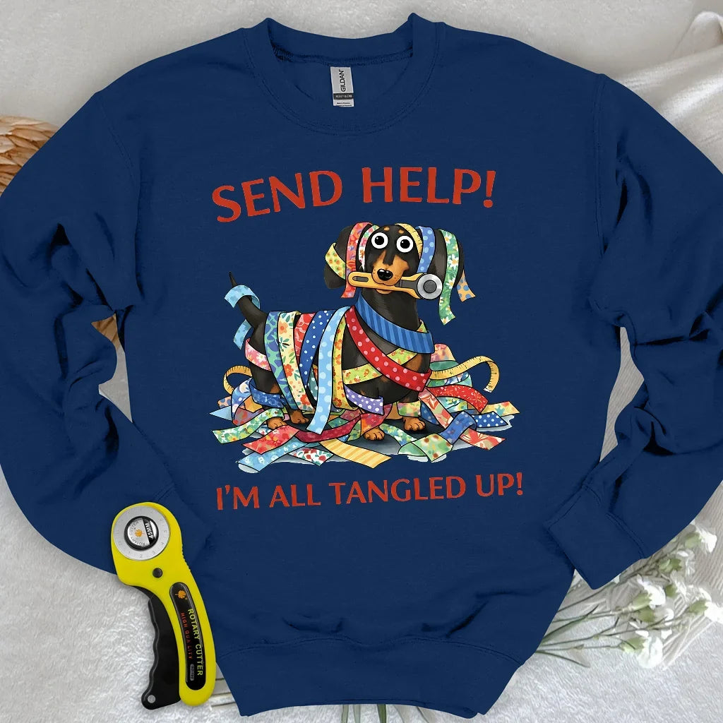 Fabric Strip Mess Sweatshirt