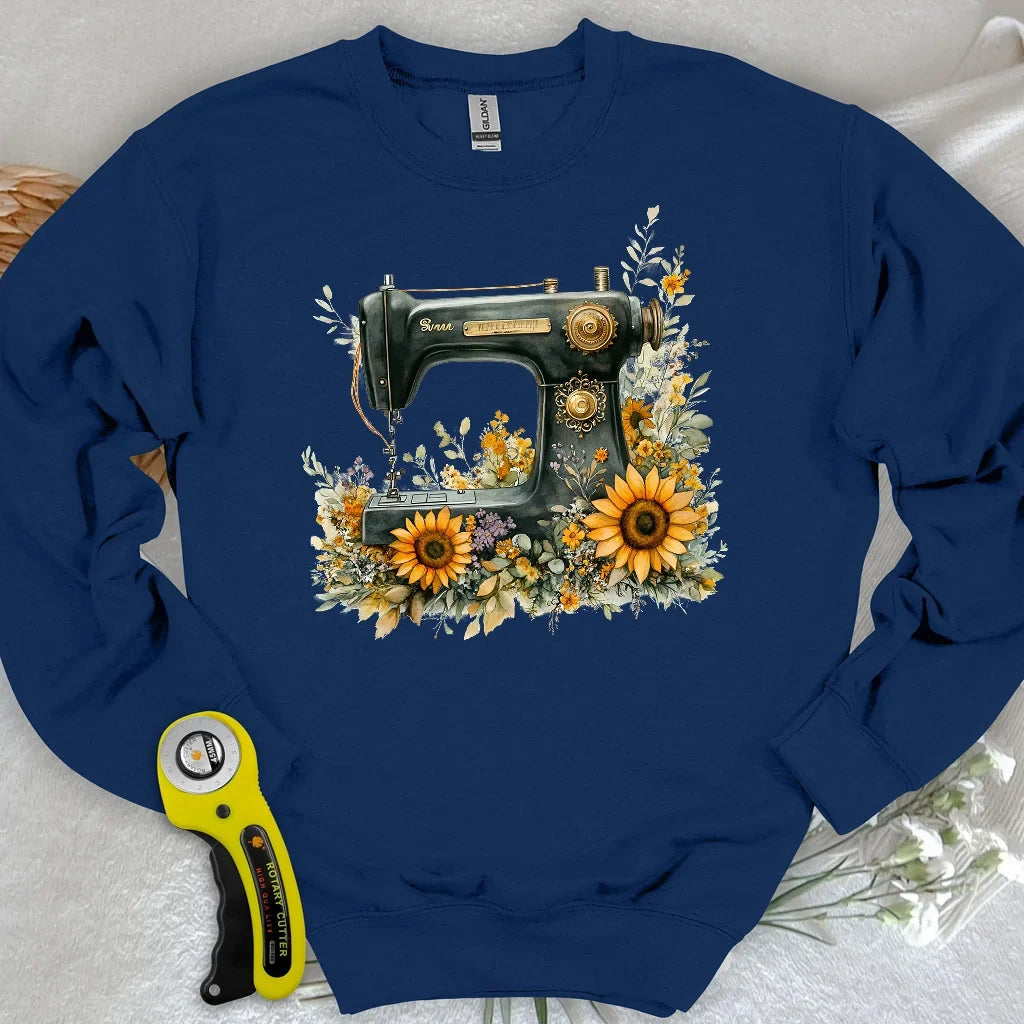 Floral Sewing Machine Sweatshirt