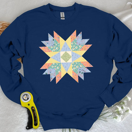 Floral Star Quilt Sweatshirt