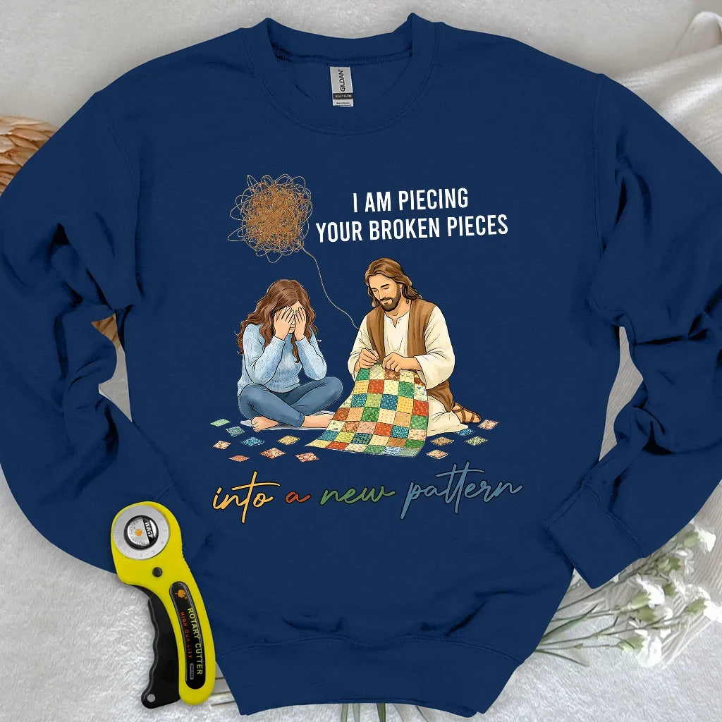 God Piecing Broken Pieces Sweatshirt