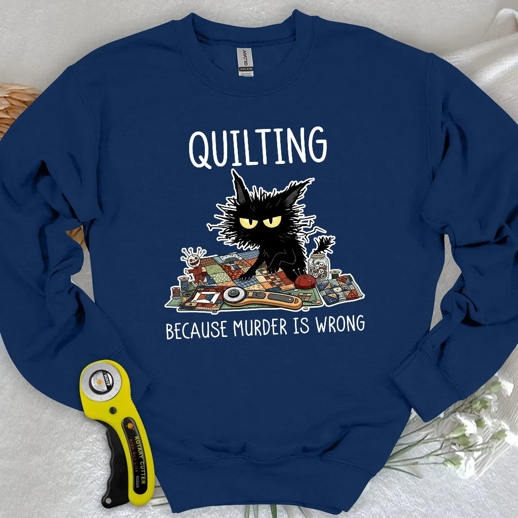 Grumpy Quilter Cat Sweatshirt