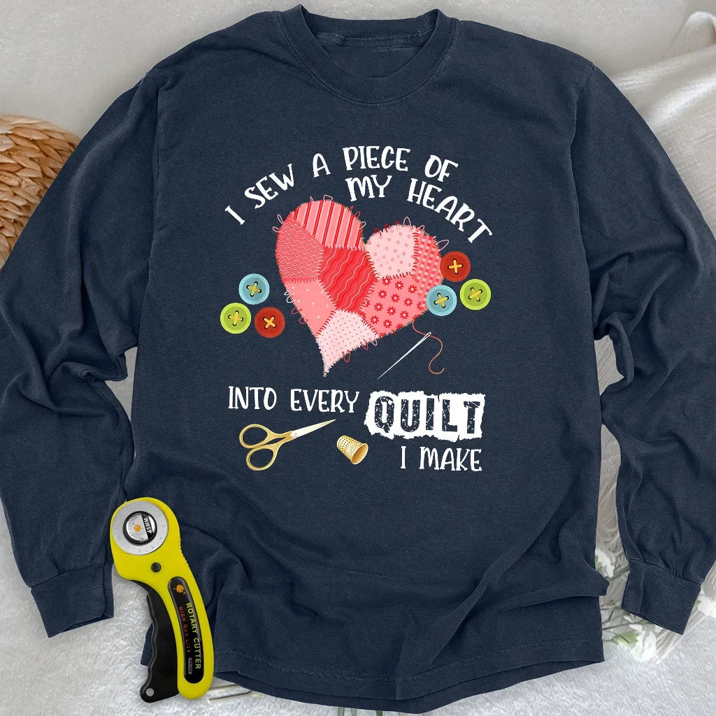 Heartstitched Quilt Love Long Sleeve T-shirt