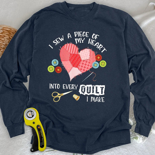 Heartstitched Quilt Love Long Sleeve T-shirt
