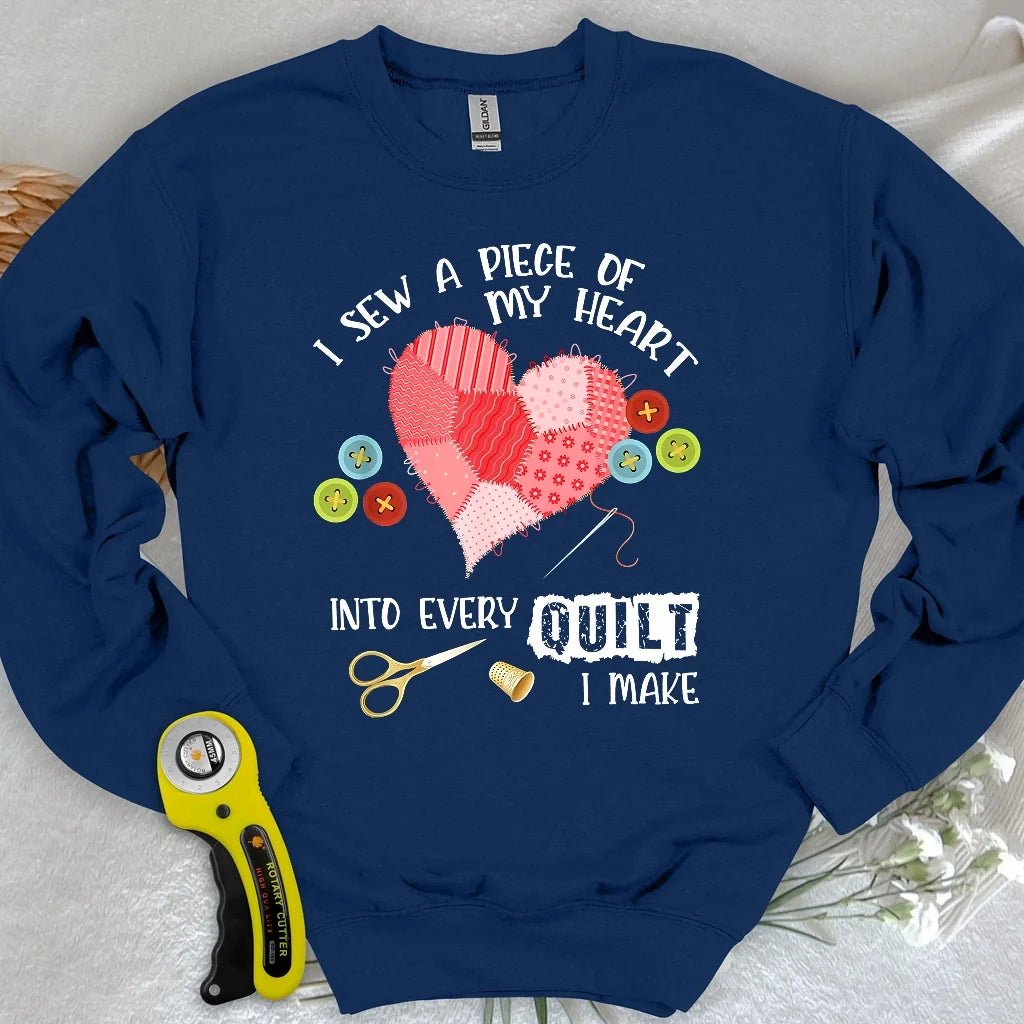 Heartstitched Quilt Love Sweatshirt