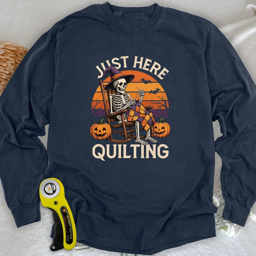 Just Here Quilting Long Sleeve T-shirt