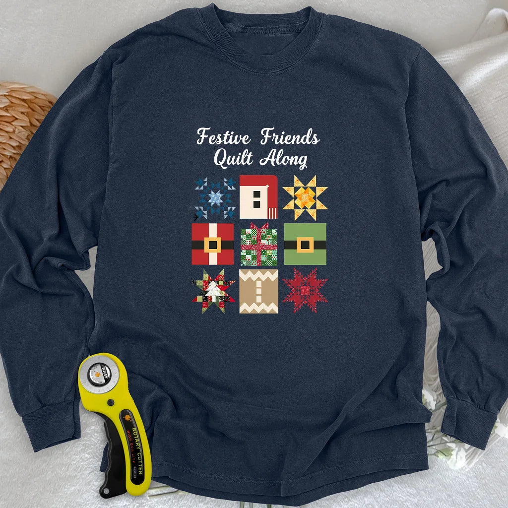 Merry Makers Quilt Long Sleeve T-shirt
