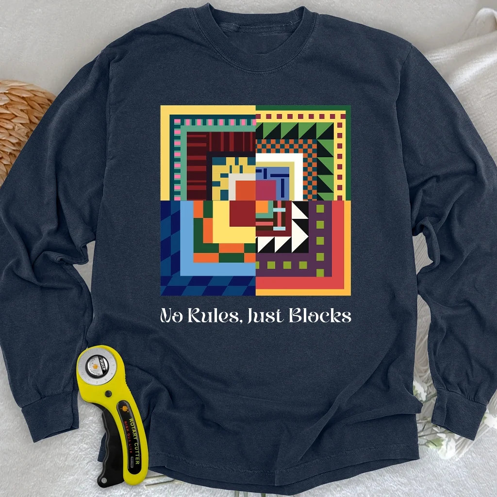 Modern Quilter Mind Long Sleeve T-shirt