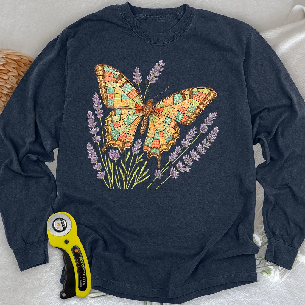 Patchwork Butterfly Long Sleeve T-shirt