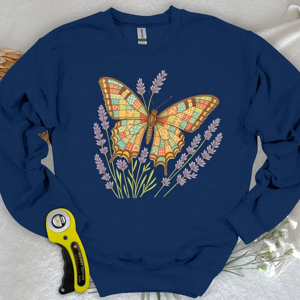 Patchwork Butterfly Sweatshirt